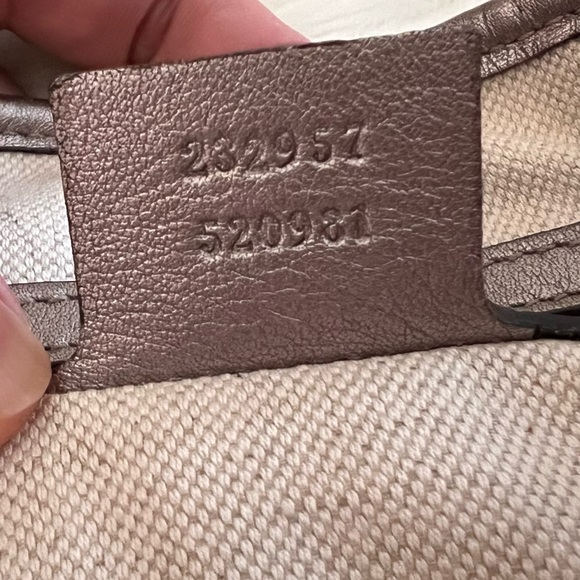 Gucci Guccissima Metallic Bronze/Gray Colored Bag Authentic - Picture 6 of 8